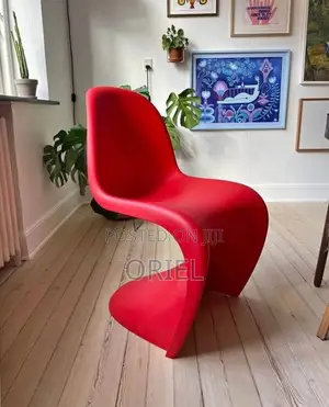 Kiti Chekundu cha Plastiki cha Dining kwa Home Office
