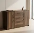 Wooden 2-Door Filing Credenza yenye 3 Drawers - 1