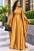 Elegant Gold Kaftan Dress - Free Size - 1