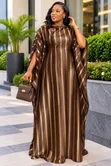 Elegant Gold Kaftan Dress - Free Size - 2