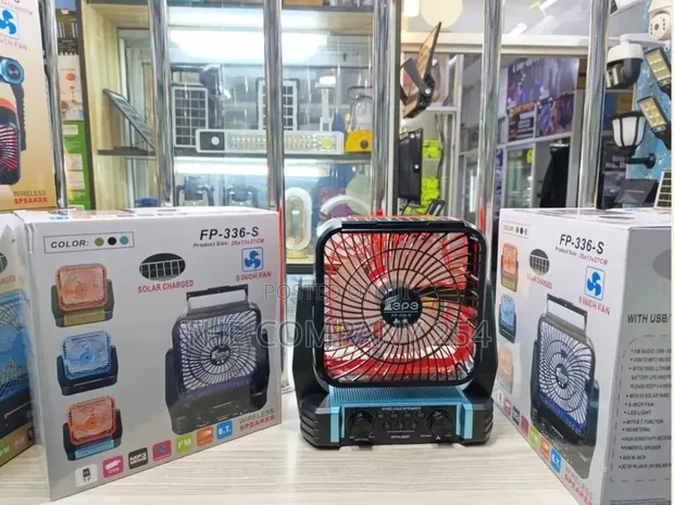 Solar Fan na Spika ya Bluetooth na Redio - 1