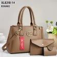 3-in-1 Ladies Handbag - Genuine Leather - 3