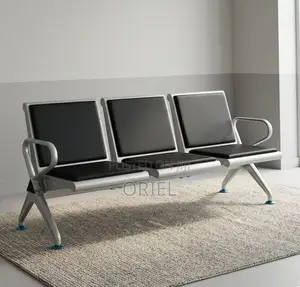 Office Reception 3-Seater Padded Bench