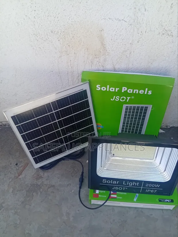 JSOT 200W Solar Flood Light - Powerful Outdoor Lighting - 1