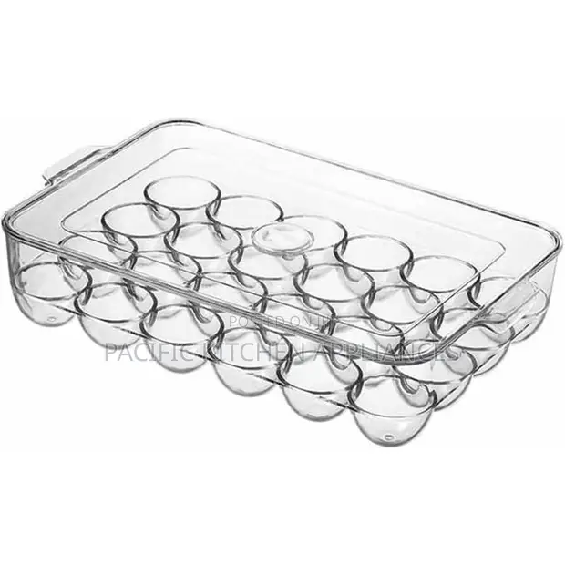 Acrylic Egg Storage Box with Lid for Refrigerator - 1