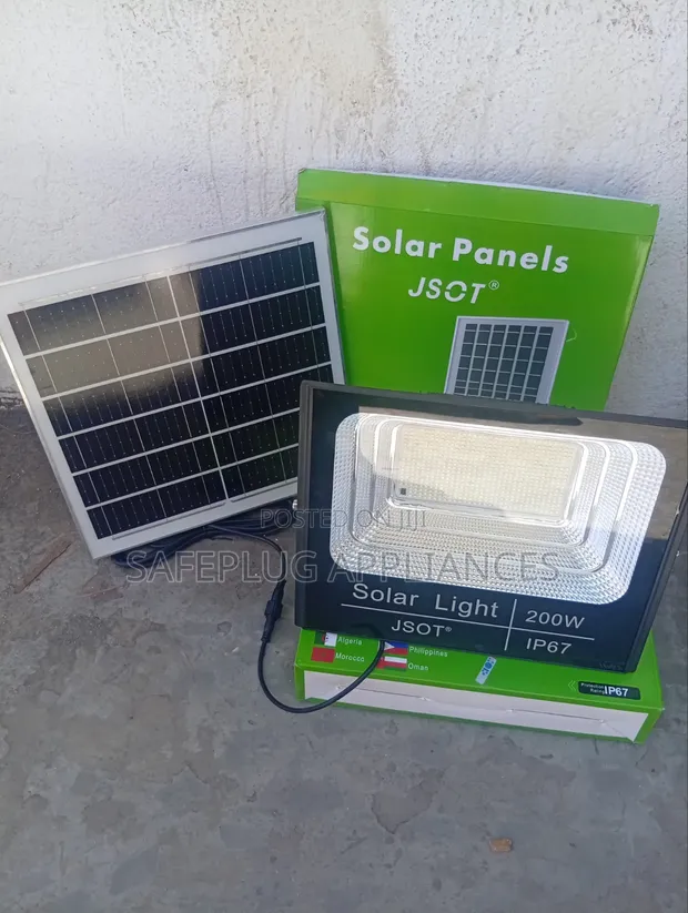JSOT 200W Solar Floodlight for Compound & Garden - 1