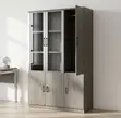 Three-Door Wooden Office Storage Cabinet - 1