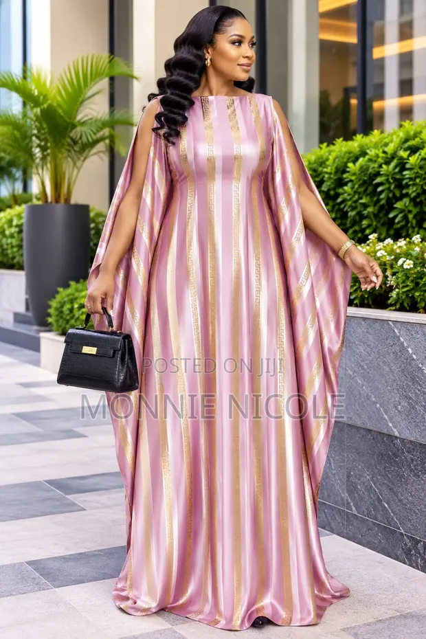 Nguo Nzuri ya Nude Maxi - Kaftan ya Harusi Maridadi - 1