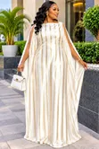 Nguo Nzuri ya Nude Maxi - Kaftan ya Harusi Maridadi - 2