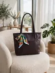 Ladies Multicolor Genuine Leather Handbag - 2