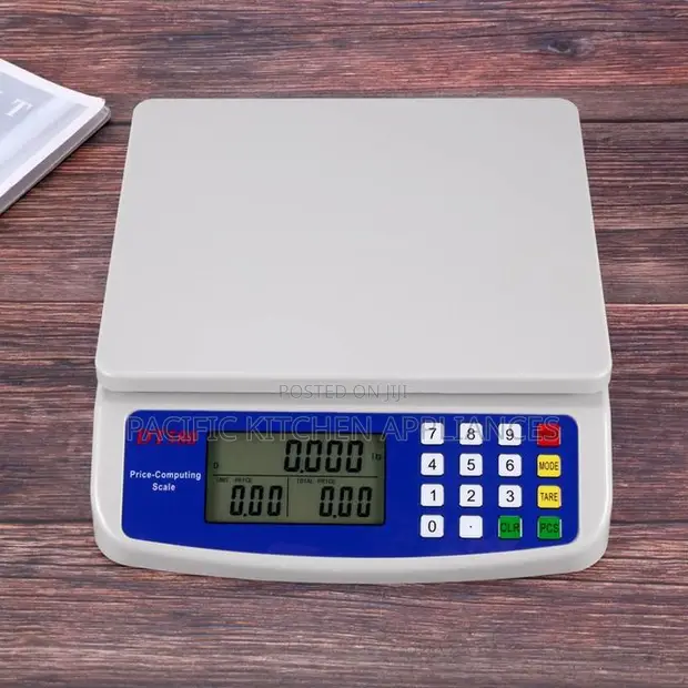 Digital Kitchen Scale - 30kg Capacity, White - 1