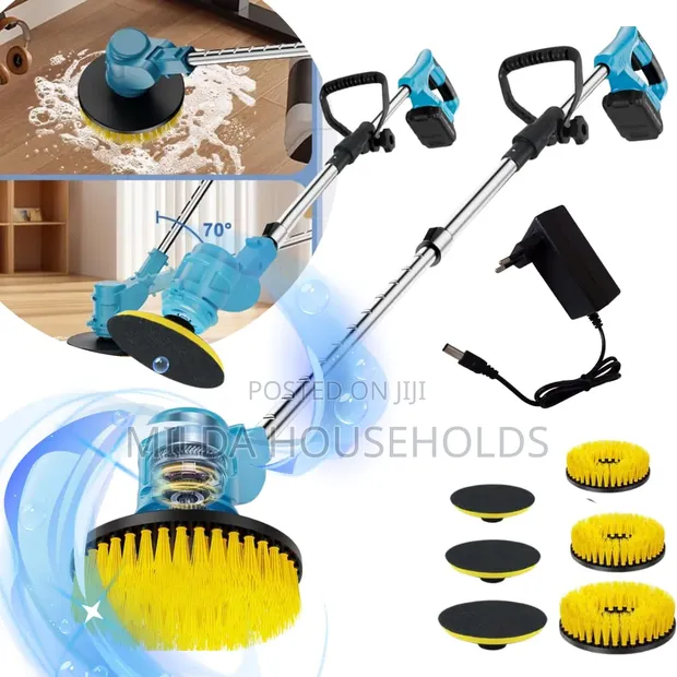 3-in-1 Electric Spin Scrubber with Extending Arm - 1