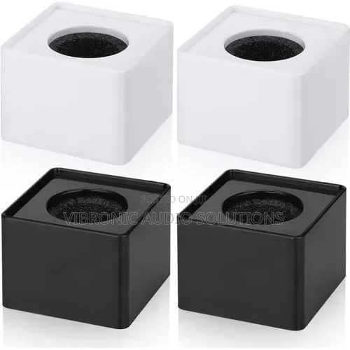 Square Microphone Logo Flag Station - Black/White - 1