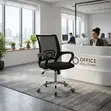 Mid-Back Home Office Study Chair with 5-Star Base - 1