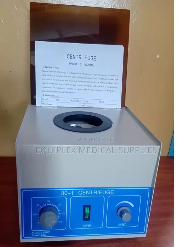 Mashine Mpya ya Centrifuge ya Umeme (Nafasi 6 za Mirija) - 1