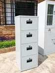 Kabati la Faili la Metali 4-Drawer Lenye Kifungio - Nyeupe - 2