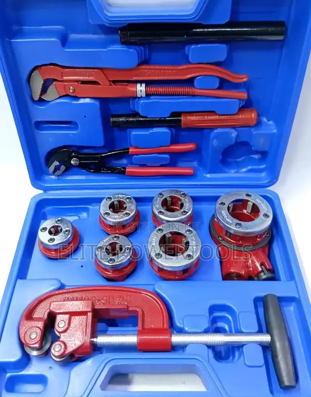 Heavy-Duty Manual Ratchet Pipe Threader & Plumbing Set - 1