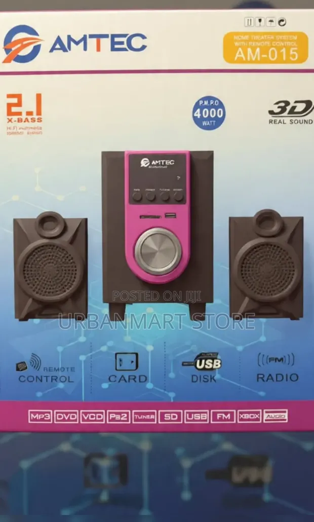 Amtec AM-015 4000W PMPO X-Bass Speaker System - 1