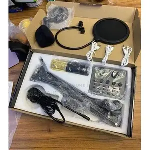 V8 Condenser Studio Microphone & Sound Card - Black