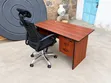 Office Desk with 2 Drawers and Ergonomic Chair - 1