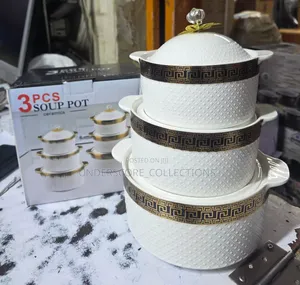 3pc Ceramic Soup Bowls Set