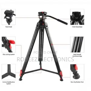 ION FVT-660 Tripod Nzito ya Inchi 71 na Fluid Head