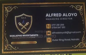 Shalapho Investments: Huduma za Mabomba na Mifumo ya Maji Taka
