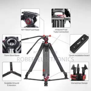 FVT-901G Tripod Nzito 79 Inch na Fluid Head