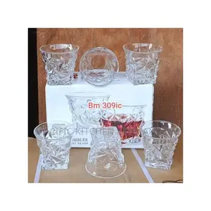 Crystal Diamond Cut Whiskey Glasses (Set of 2)