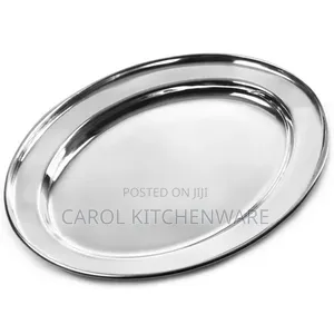 25cm Stainless Steel Oval Plate