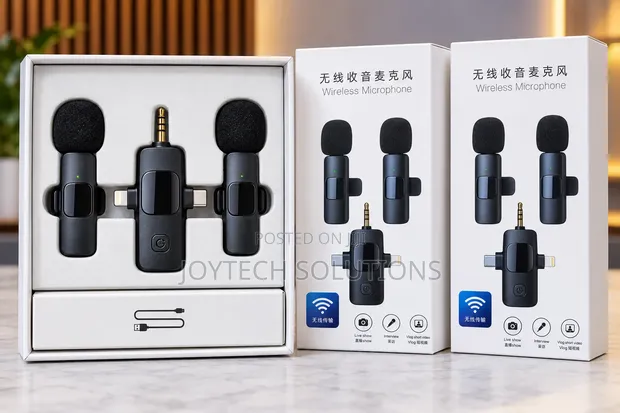 Seti ya Mic Mbili za Wireless Clip kwa Kupiga Simu - 1
