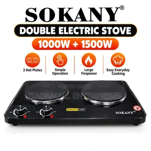 SOKANY Jiko la Umeme la Double - Jipya Kabisa