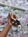 Comfortable Criss-Cross Strap Wedge Sandals - 4