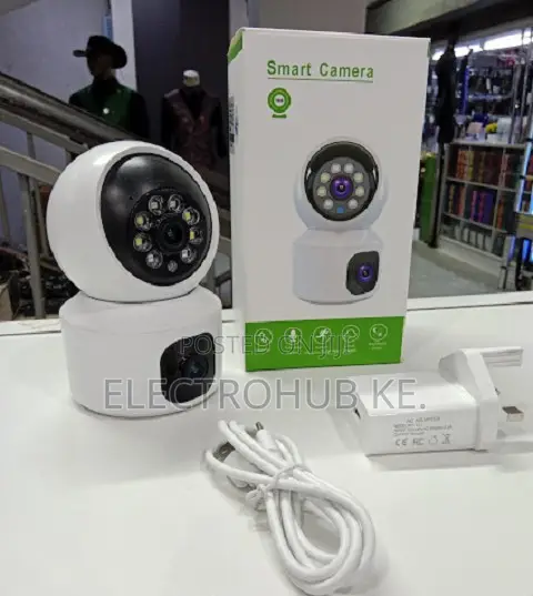 V380 Dual Lens Indoor WiFi PTZ CCTV Camera Baby Monitor - 1