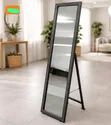 Plastic Print Floor Mirror - Black - 1