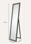 Plastic Print Floor Mirror - Black - 3