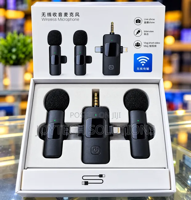 Professional Wireless Collar Microphone Set for Content Creators - 1