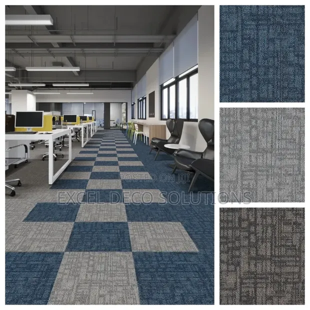 Excel Deco Carpet Tiles - Sakafu Rahisi Kutunza ya Ofisi - 1
