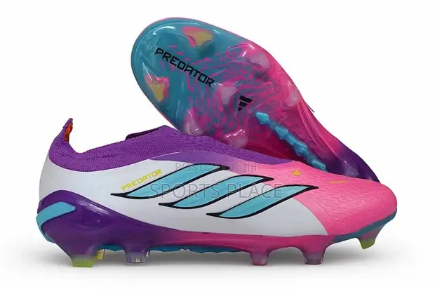 Adidas Predator Elite Laceless FG Viatu vya Mpira - Zambarau - 1
