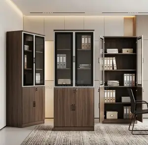 2-Door Lockable Wooden Office File Cabinet