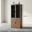 2-Door Lockable Wooden Office File Cabinet - 2
