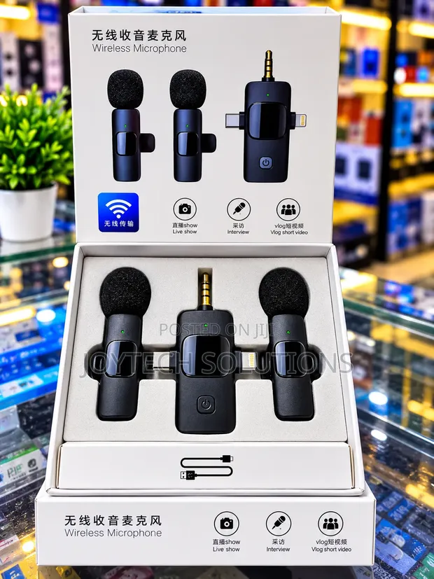 Compact Wireless Voice Mic System kwa Video za Smartphone & Mahojiano - 1