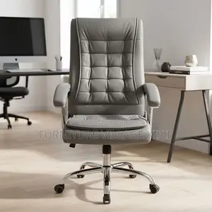 Leather Swivel Office Chair - Brown