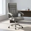 Leather Swivel Office Chair - Brown - 3