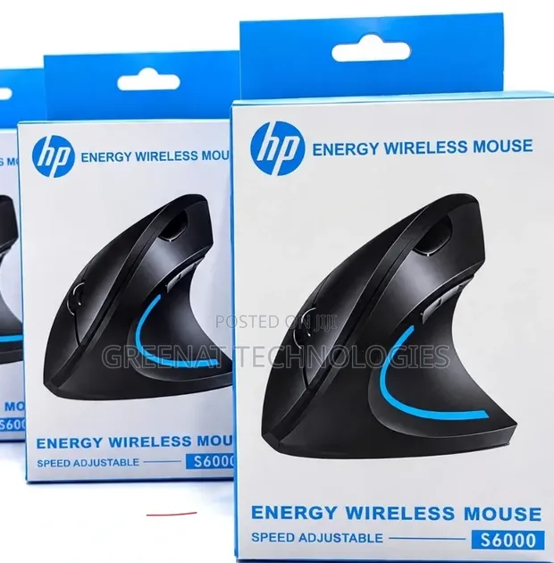 HP S6000 Ergonomic Vertical Wireless Mouse - 1