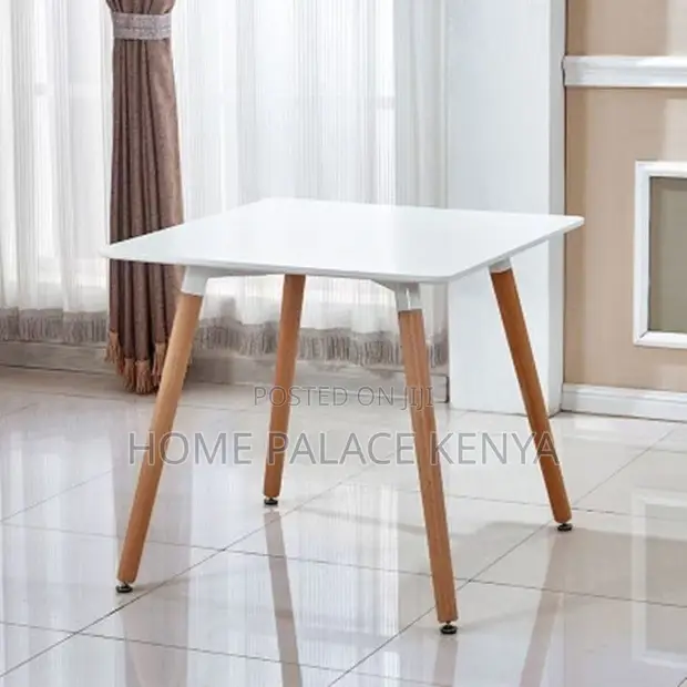 Elegant White Square Dining Table - Brand New - 1
