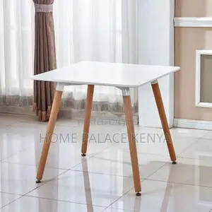 Elegant White Square Dining Table - Brand New