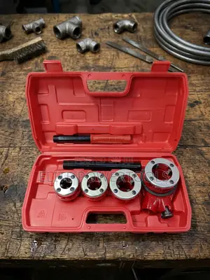 Manual Ratchet Pipe Threader Die Stock Kit