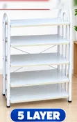 Premier 5-Tier Shoe Stand - Hifadhi Kompakt Nyumbani - 2