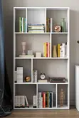 Modern Bookshelf - 5 Shelves, Wood, Brown - 2